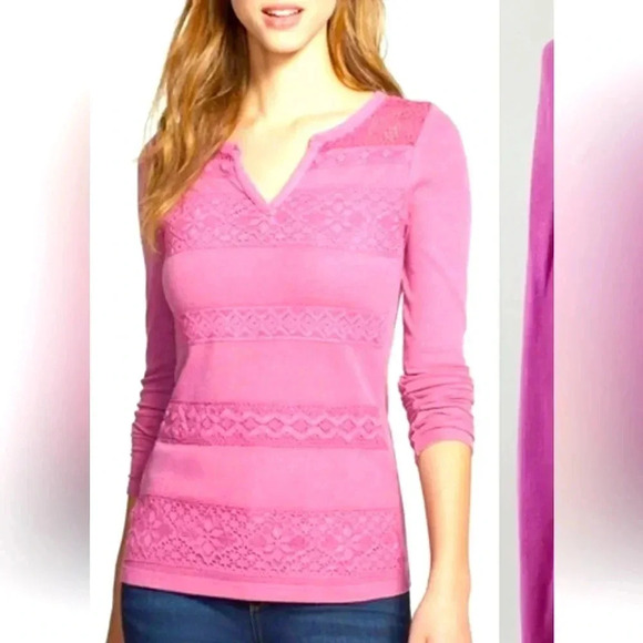 Lucky Brand  Lace Thermal Top size Mediumm - Picture 1 of 3